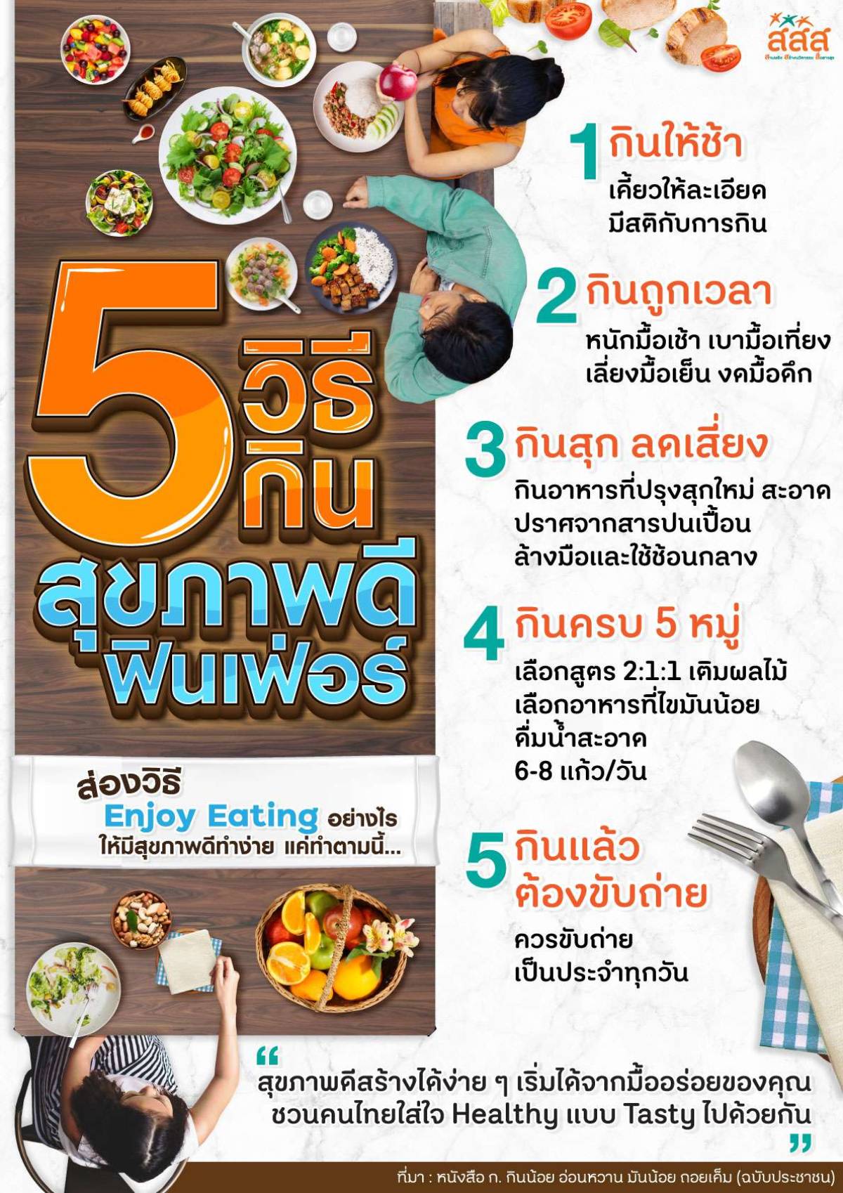 5 วิธีกิน สุขภาพดี